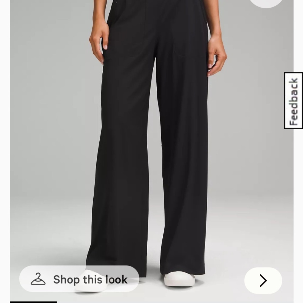 lululemon Swift Mid-Rise Wide-Leg Black Pant
